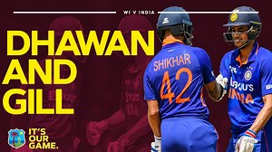 🇮🇳 119 for the first wicket 👏 Well played, Shikhar Dhawan and Shubman Gill 📹 Partnership highlights from the 1st ODI ⬇️ | Windies Cricket