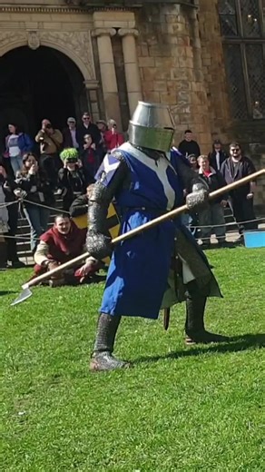 The knights are durable and can take hit after hit without buckling, powerful blows or their own exhaustion is all that can bring them down! #medieval #13thcentury #reenactment #medievalcombat #fyp