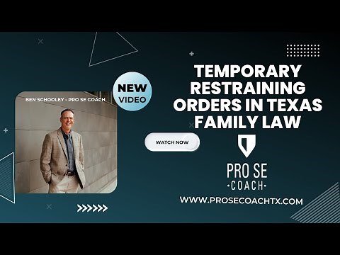 Temporary Restraining Orders in Texas Family Law