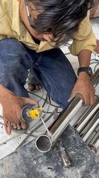 SS Pipe Welding Work 🔥 Perfect Fitting Stainless Steel Work #shorts