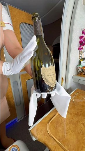 Emirates First Class Champagne Journey ✨ Ultimate Luxury Flight to Dubai