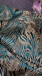 Peacock Tail Silk Brocade Fabric: 29.5"w Jacquard Rayon Blend - Etsy