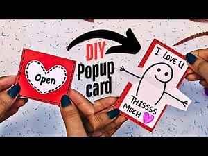 DIY pop up hug card for valentine’s Day Special | How To Make pop up card Tutorial | Love Card