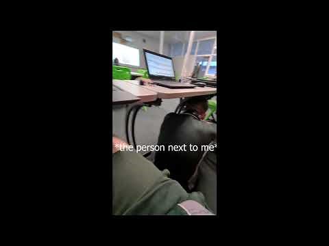 kid beats his meat while rocking in class