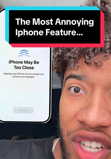 Why does your phone tell you you’re too close?? #carterpcs #tech #iphone #screentime
