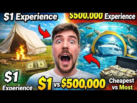 $1 vs $500,000 Experiences Challenge! 😱(World's Most Expensive Test) ‪@MrBeast‬ hindi video #shorts