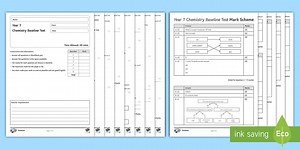 KS3 Chemistry Test - Baseline