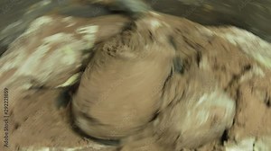 Machine dough kneading process for organic non-GMO bread without fillers and preservatives. Stock Video