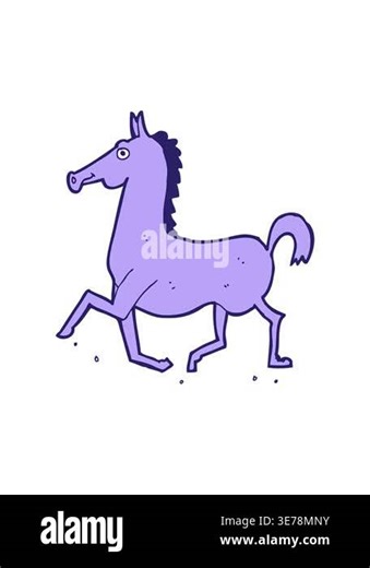 pressure popping animation of horse cartoon Stock Video Footage - Alamy