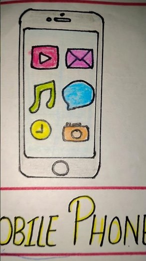mobile phone vs book #mobile #phone #book #drawing