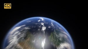 Dynamic Planet Earth Zoom Through Space into Atmosphere