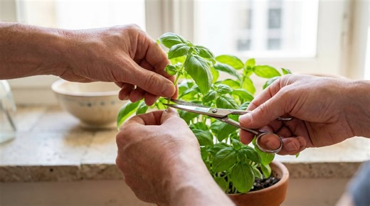 Arrêtez de couper votre basilic en pot n’importe comment : la méthode pour qu’il repousse et reste bien fourni - Top Santé