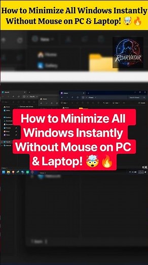 How to Minimize All Windows Instantly Without Mouse on PC & Laptop! 🤯🔥 #shorts