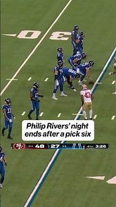 Philip Rivers' night finishes with a pick-six 😬 #NFL #Colts #philiprivers