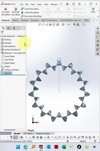 How to create Circle Spring by Solidworks