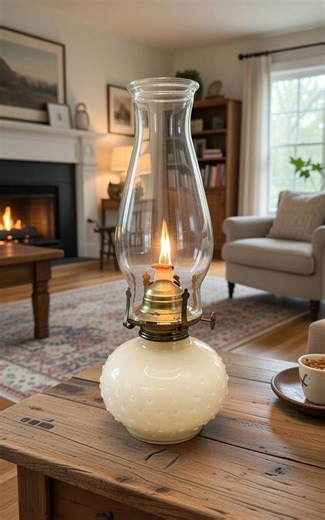 Vintage Milk Glass Hobnail Oil Lamp | Antique Eagle Kerosene Lamp | Farmhouse Table Decor | Cottagecore White Glass Lamp | Mid Century Light - Etsy