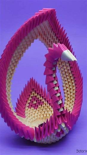 3d origami swan best gifts for couples #handmade just cost:7500, comment for product, impressive gif
