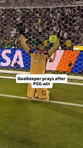 Botafogo goalkeeper @johnvictor prayed after his team beat current European Champions in the club World Cup . Comment Amen if you love to see it. #BallersinGod | Ballers In God