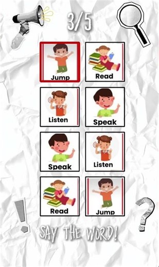 Say the word on beat challenge| Learning verbs | level mid #saythewordonbeat #educationalvideo