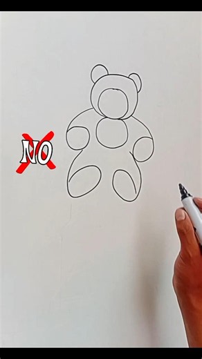 Never draw a bear like this / How to draw a bear #howtodraw #drawing #easydrawings #drawings