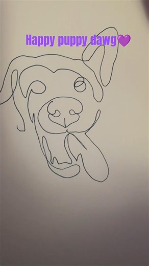 one line art/dog🥰♥️💜🩷🩵💚💙