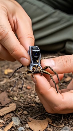 Real Spider Cam in Action 😱 | Spider Cam Stories #shorts #viral #spider #animation #pov #microcamera