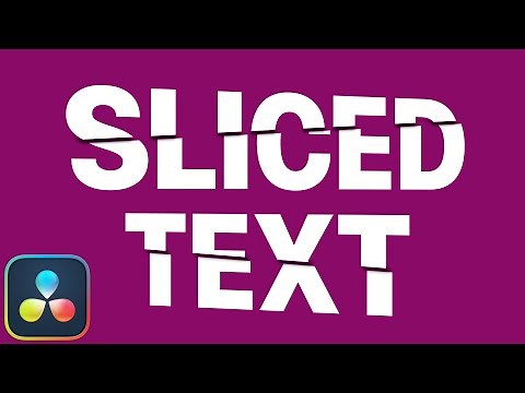 How to Create Sliced Text Effect in DaVinci Resolve | Fusion Tutorial