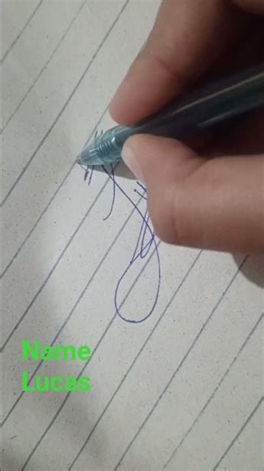how to write ✍️ a signature 🎀lucas🎊name #youtube #calligraphy #youtubevideo #youtubeshorts #shorts