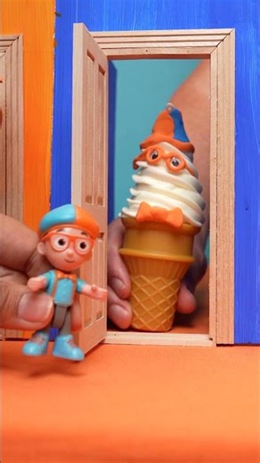 Blippi’s Surprise Door Game! 🎉 #shorts