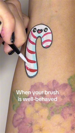 64K views · 215 reactions | These brushes tho 朗 The level of satisfying brush strokes I get from these is just ridiculous at this point 來 Have you tried them? They’re called Stiletto Brushes from Body Color Cosmetics 冀 #paintbrush #facepainter #satisfying #notanad | Carolina The Doodler | Facebook
