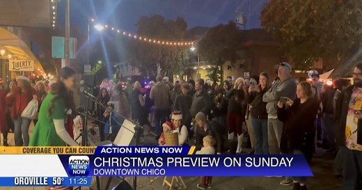 Downtown Chico's Christmas Preview is on for Sunday, rain or shine!