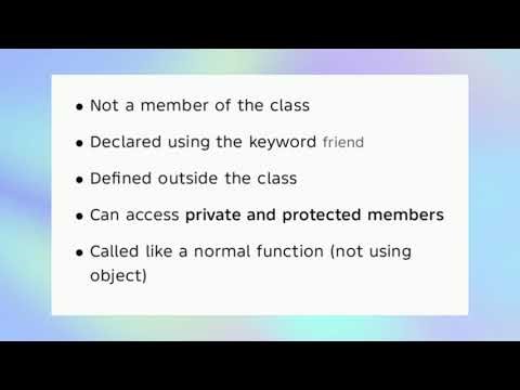 CS25C05 UNIT 1 Friend function