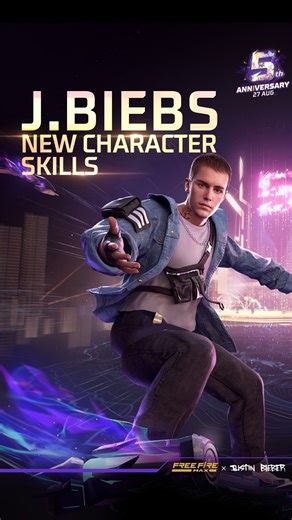 Garena Free Fire India on Instagram: "Introducing Justin Bieber's BRAND NEW character - J.Biebs!! Equipped with Silent Sentinel skill, J.Biebs can block damage taken for himself and his team-mates using EP😍 The amount of EP deducted from allies gets added to J.Biebs's EP. Equip active skills from other characters you own to enhance your gameplay with J.Biebs! Check the video to know which skill combination from other characters can work best with J.Biebs. Are you ready to Reunite the World with