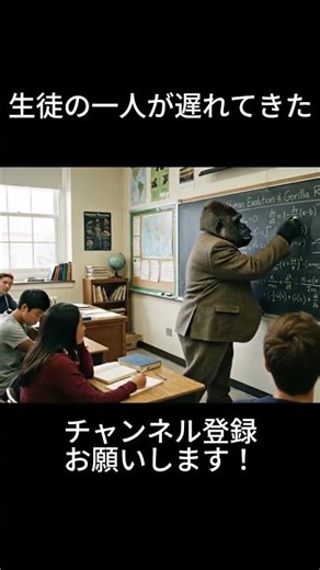 ゴリラ先生による数学の授業#学校 #面白い #ゴリラ #先生