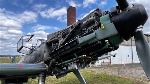 梅塞施密特 Messerschmitt Bf-109E-4 D-FEML 2024年8月26日地面试车 N字标戴姆勒·奔驰DB 601活塞发动机 4K超清