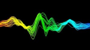 Seamless animation of wave form with vibrant colors