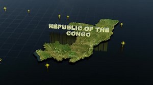 Republic Of The Congo 3D Map With Animation