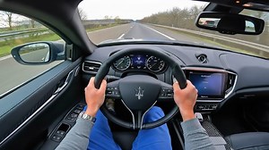 Maserati Ghibli Trofeo V8 screams on the Autobahn
