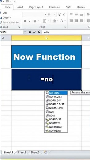 NOW Function in Excel | Insert Current Date & Time
