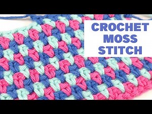 Crochet Moss Stitch (Easy + Beginner Friendly!)