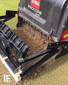 This machine neatly aerates the soil as it's pulled over the grass. 🎥 dint.golf.solutions / IG | Interesting Engineering