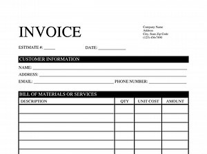 Invoice Template - EDITABLE & PRINTABLE Pdf/doc on Microsoft Edge/google Chrome/microsoft Word/adobe/bluebeam - Etsy