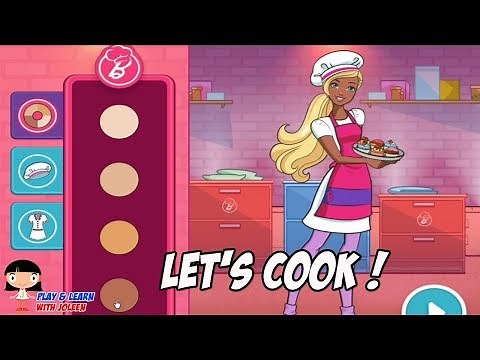 Chef Barbie Game Cooking Baking Cup Cake Cookies Making Smoothies Salad - Kids Games