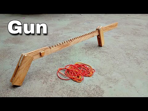 Amazing Rubber band machine gun | Easy