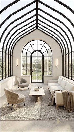 Sunroom Transformed | Arched Steel & Glass Sunroom Design