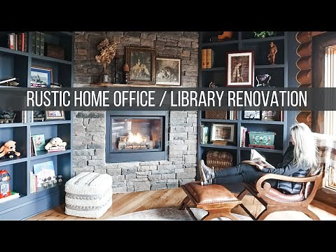 Rustic Home Office / Library Renovation [REVEAL]