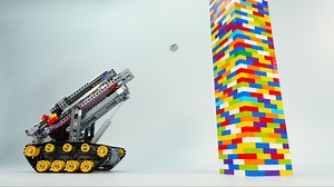 Engineer Builds Increasingly Complex LEGO Machines to Knock Down Increasingly Wider LEGO Towers