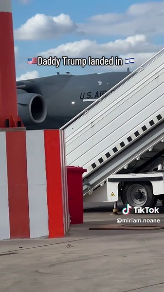 Trump’s US Airforce plane spotted in Tel Aviv airport. Right in time for the hostages release 🇮🇱 #israelgazawar #usarmy