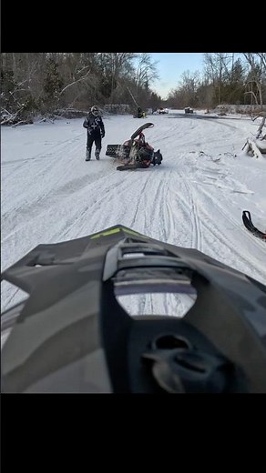 Man DOWN #snowmobiles #polaris