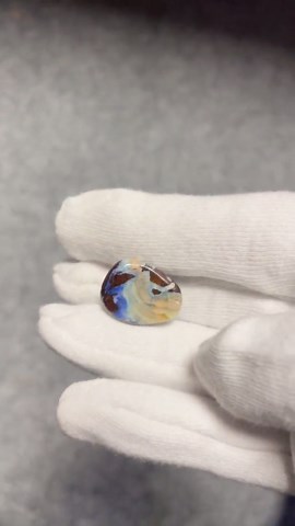 Natural Boulder Opal Pendant Stone – Blue Fire Gemstone Bead (18x15 Mm) - Etsy